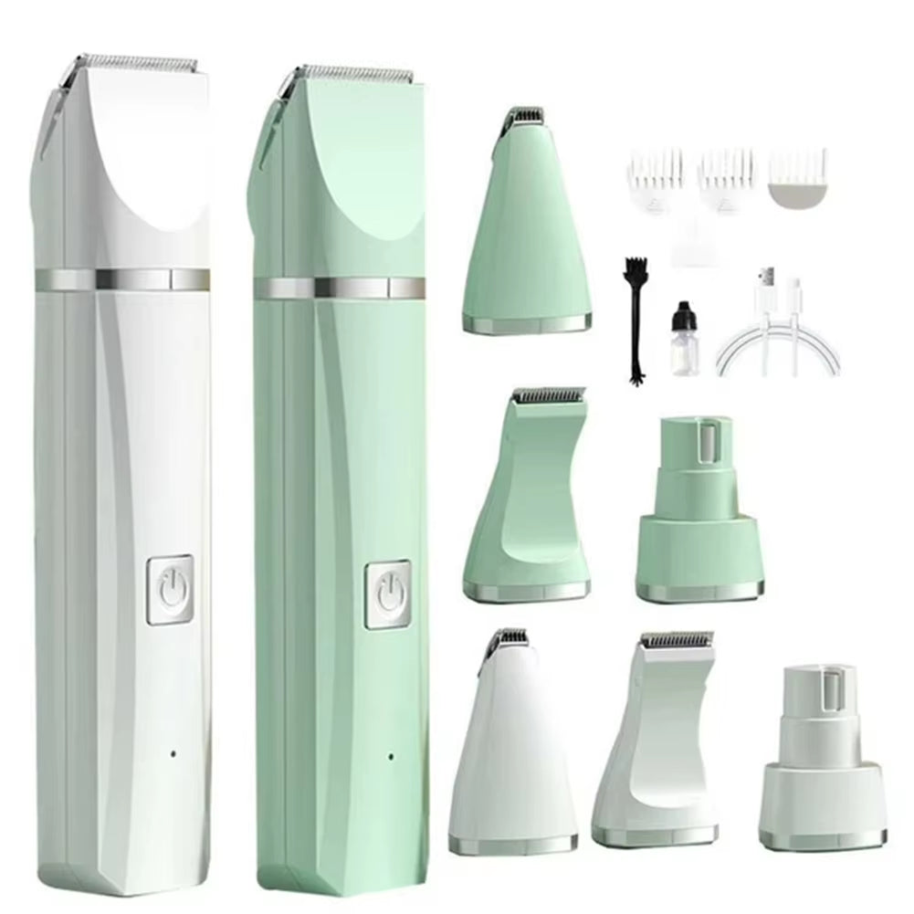 Professional 4-In-1 Electric Pet Grooming Tool Set Dog Hair Clippers USB Rechargeable Pets Haircut Trimmer Shaver Cats Supplies